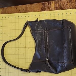 The Sak Sequoia Leather Hobo Brown Purse Shoulder Bag Zip Top Classic